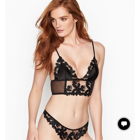 NWT VICTORIA'S SECRET Unlined Floral Embroidered Bralette ❎️SOLD❎️ - Picture 2 of 9